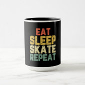 schaats herhalen schaatsen grappig cadeau mok (Midden)
