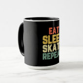 schaats herhalen schaatsen grappig cadeau mok (Voorkant links)