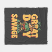 Schaats Hond Grote Dag Wilde Fleece Deken (Voorkant (Horizontaal))