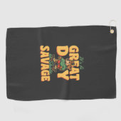 Schaats Hond Grote Dag Wilde Golfhanddoek (Horizontaal)