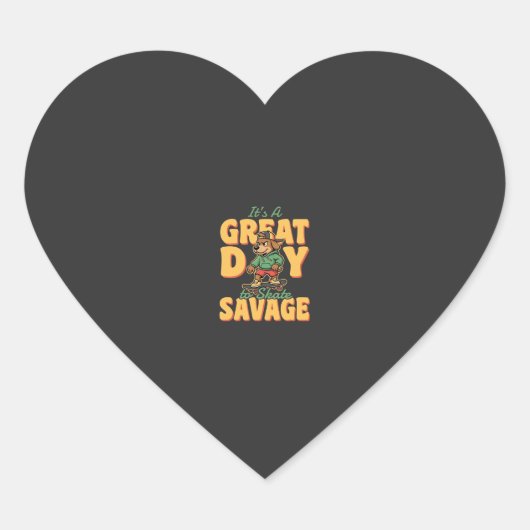 Schaats Hond Grote Dag Wilde Hart Sticker (Voorkant)