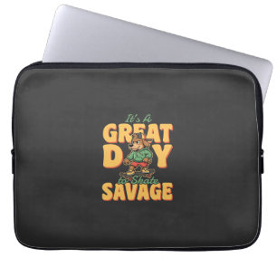 Schaats Hond Grote Dag Wilde Laptop Sleeve