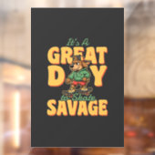 Schaats Hond Grote Dag Wilde Raamsticker (Vel 2)