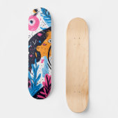 Schaats in stijl, schitteren helder persoonlijk skateboard (Voorkant)