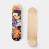 Schaats in stijl, schitteren helder persoonlijk skateboard (Voorkant)