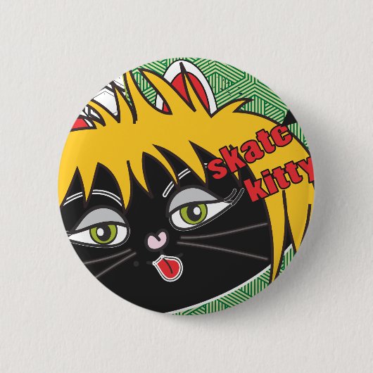 Schaats Kat nesta Ronde Button 5,7 Cm (Voorkant)