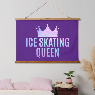 Schaats Koningin - Schaatsliefhebbers Hangend Wandkleed