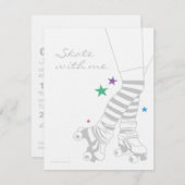 Schaats Legs-uitnodigingen Kaart (Voorkant / Achterkant)