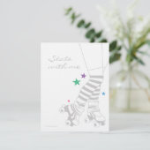 Schaats Legs-uitnodigingen Kaart (Staand voorkant)