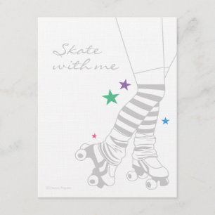 Schaats Legs-uitnodigingen Kaart