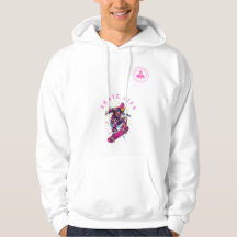 Schaats Life Pink Happy Hoodie in het wit