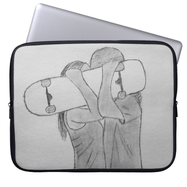 Schaats Love Laptop Sleeve (Voorkant)