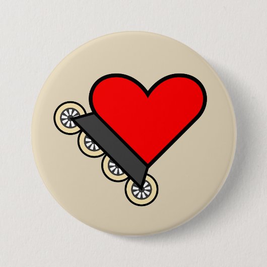Schaats Love Skating - Grote Button (Voorkant)