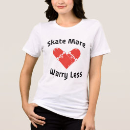Schaats Meer Maak Je Minder Zorgen - Grappige Scha Tri-Blend Shirt