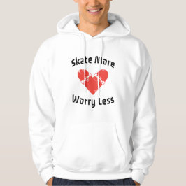 Schaats Meer Zorgen Minder - Grappig Schaatsen Hoodie
