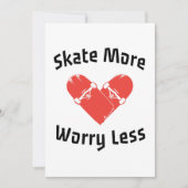Schaats Meer Zorgen Minder - Grappig Schaatsen Kaart (Voorkant)