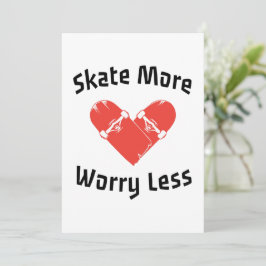 Schaats Meer Zorgen Minder - Grappig Schaatsen Kaart