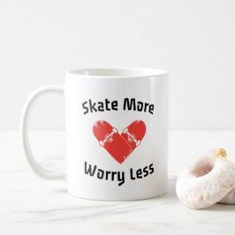 Schaats Meer Zorgen Minder - Grappig Schaatsen Koffiemok