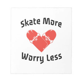 Schaats Meer Zorgen Minder - Grappig Schaatsen Notitieblok
