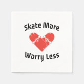 Schaats Meer Zorgen Minder - Grappig Schaatsen Servet (Voorkant)