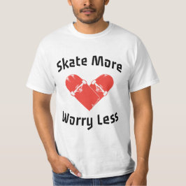 Schaats Meer Zorgen Minder - Grappig Schaatsen T-shirt