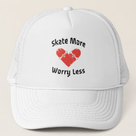 Schaats Meer Zorgen Minder - Grappig Schaatsen Trucker Pet