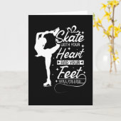 Schaats met je hart, ijsschaatsen kaart (Gele Bloem)