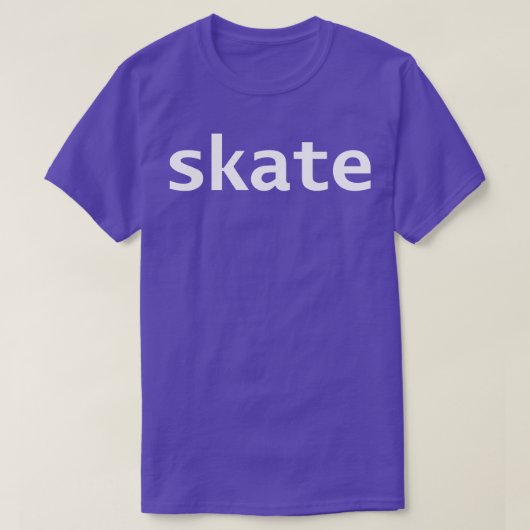 Schaats Minimale Typografie T-shirt (Design voorkant)