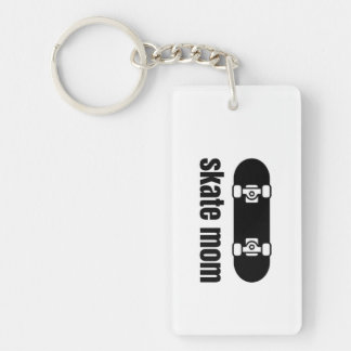 schaats moeder zwart witte sleutelhanger