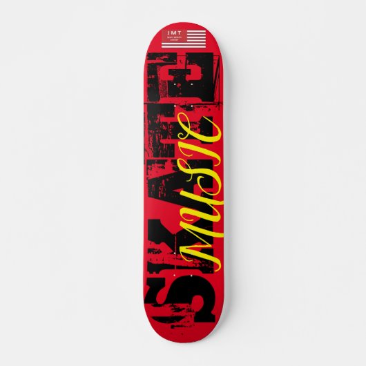 SCHAATS MUSIC Skateboard, 7¾" Deck Persoonlijk Skateboard (Voorkant)