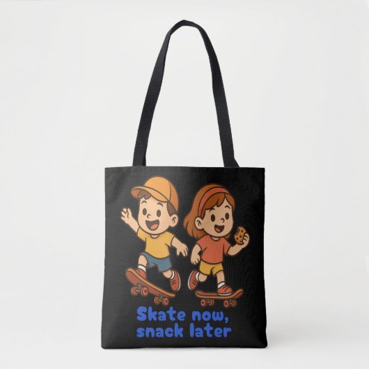 Schaats nu, snack later tote bag (Voorkant)