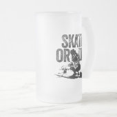 Schaats of afsterven (Hockey) Mok van geblazen gla (Voorkant rechts)