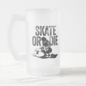 Schaats of afsterven (Hockey) Mok van geblazen gla (Links)