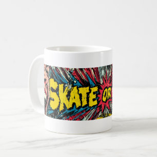 "Schaats of Cry" Retro Pop Art Koffiemok