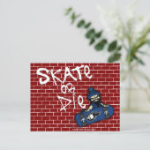 Schaats of Die Briefkaart (Staand voorkant)
