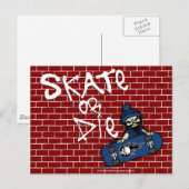 Schaats of Die Briefkaart (Voorkant / Achterkant)