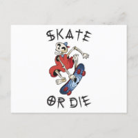 Schaats of die grappige Skeleton Skateboarder