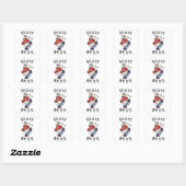 Schaats of die grappige Skeleton Skateboarder Vierkante Sticker (Vel)