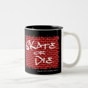 Schaats of Die koffie-Mok Tweekleurige Koffiemok
