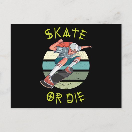 Schaats of die Skateboarder Boy Briefkaart (Voorkant)