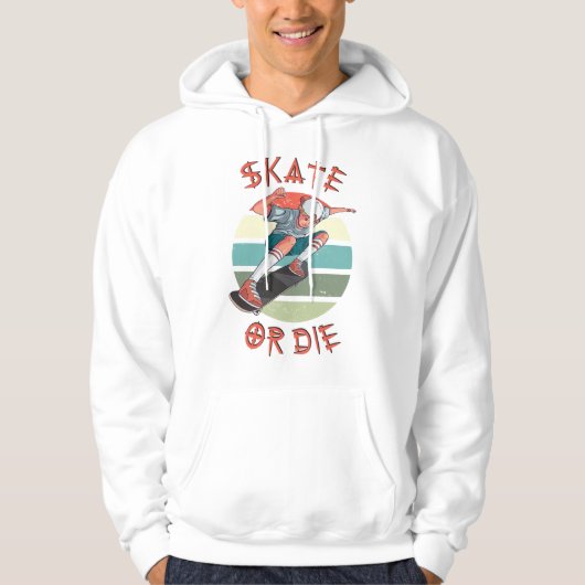 Schaats of die Skateboarder Boy Hoodie (Voorkant)