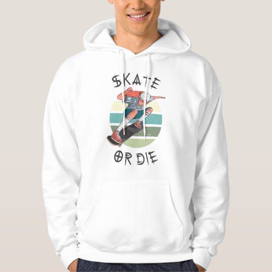 Schaats of die Skateboarder Boy Hoodie (Voorkant)