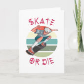 Schaats of die Skateboarder Boy Kaart (Voorkant)