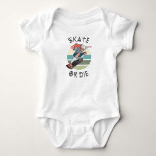 Schaats of die Skateboarder Boy Romper