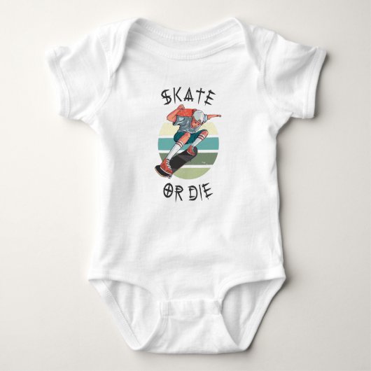 Schaats of die Skateboarder Boy Romper (Voorkant)