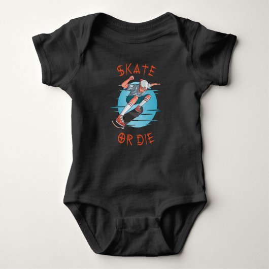Schaats of die Skateboarder Boy Romper (Voorkant)