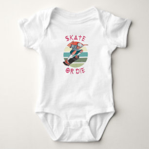 Schaats of die Skateboarder Boy Romper