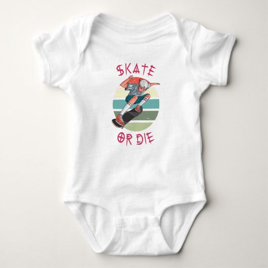 Schaats of die Skateboarder Boy Romper (Voorkant)
