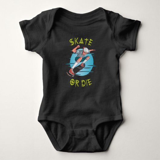 Schaats of die Skateboarder Boy Romper (Voorkant)