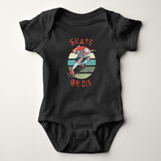 Schaats of die Skateboarder Boy Romper (Voorkant)